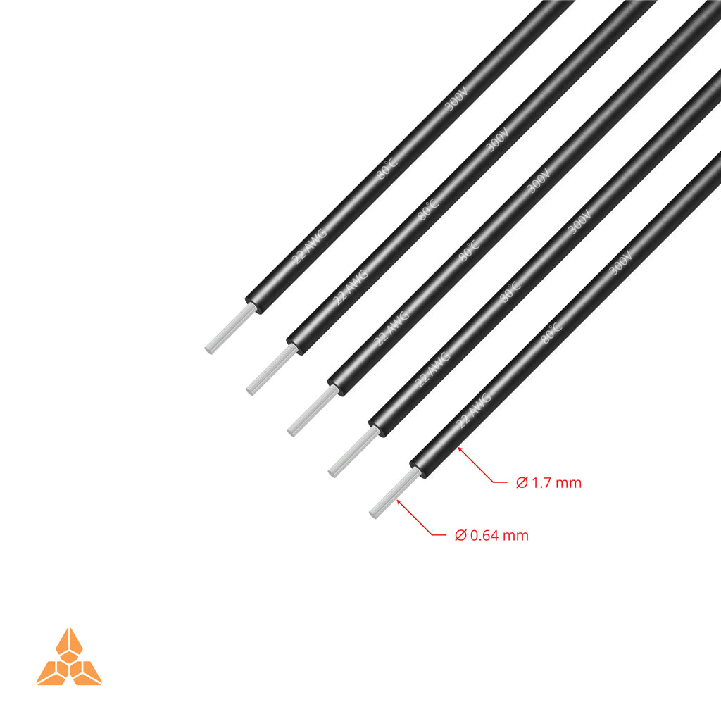 Wire 22 AWG 0.57mm Black 1m
