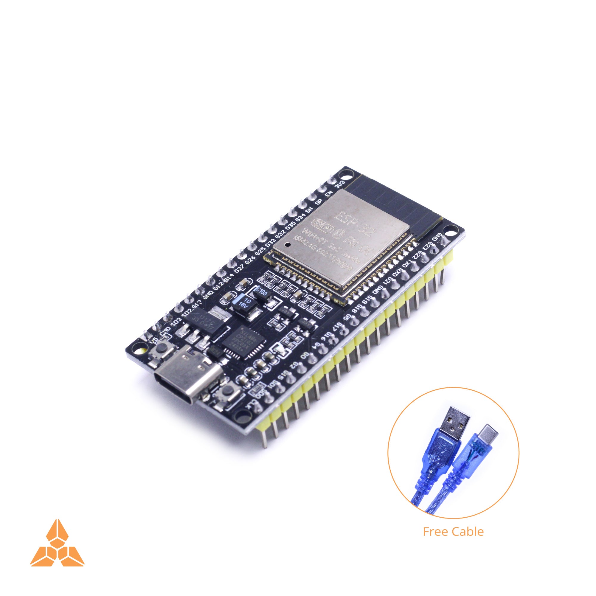 ខ្សែទិន្នន័យឥតគិតថ្លៃ ៣៨PIN ESP32 CP102 ប្រភេទ C