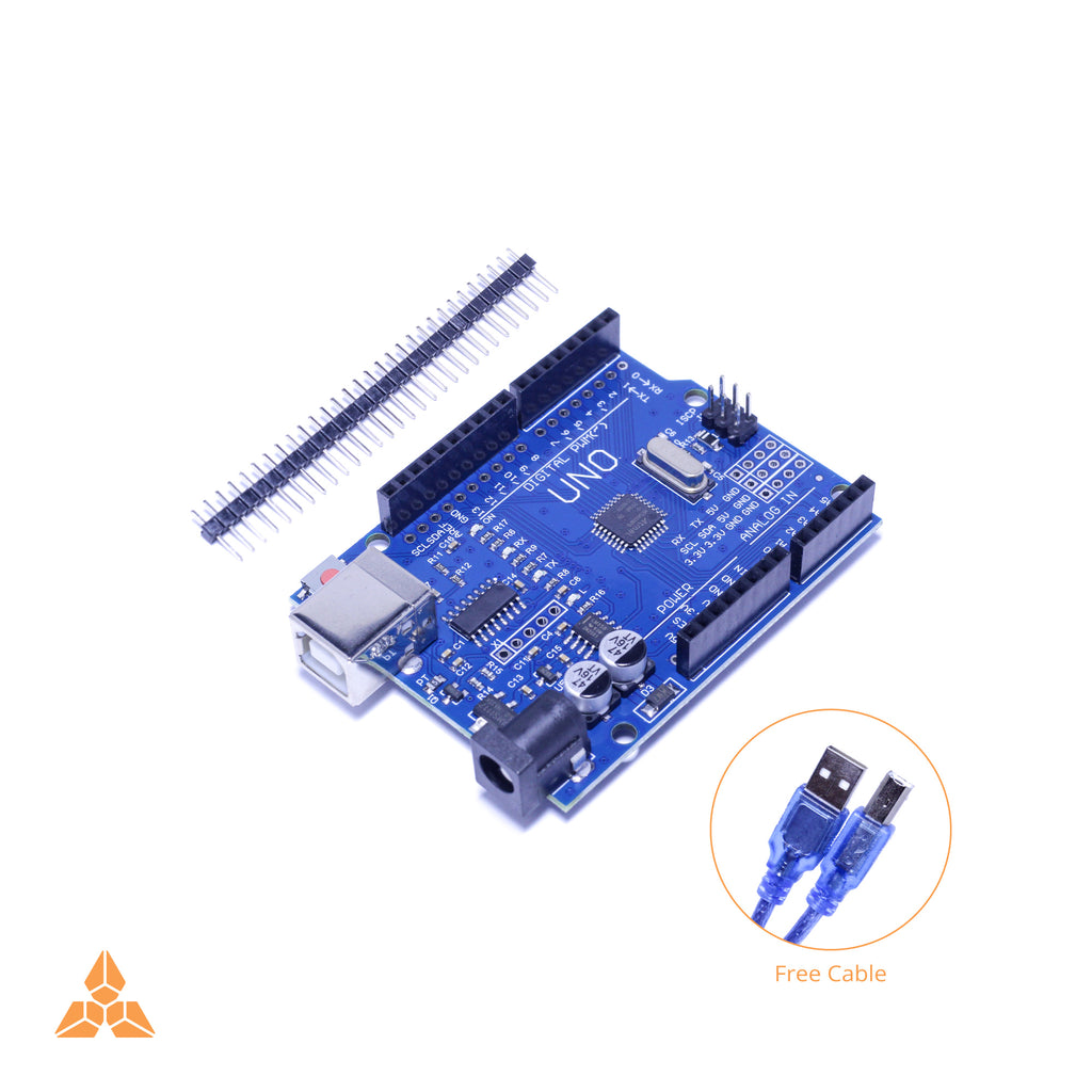 Board បញ្ជា (Arduino Uno R3 5V) + ថែមខ្សែបញ្ជូលកូត