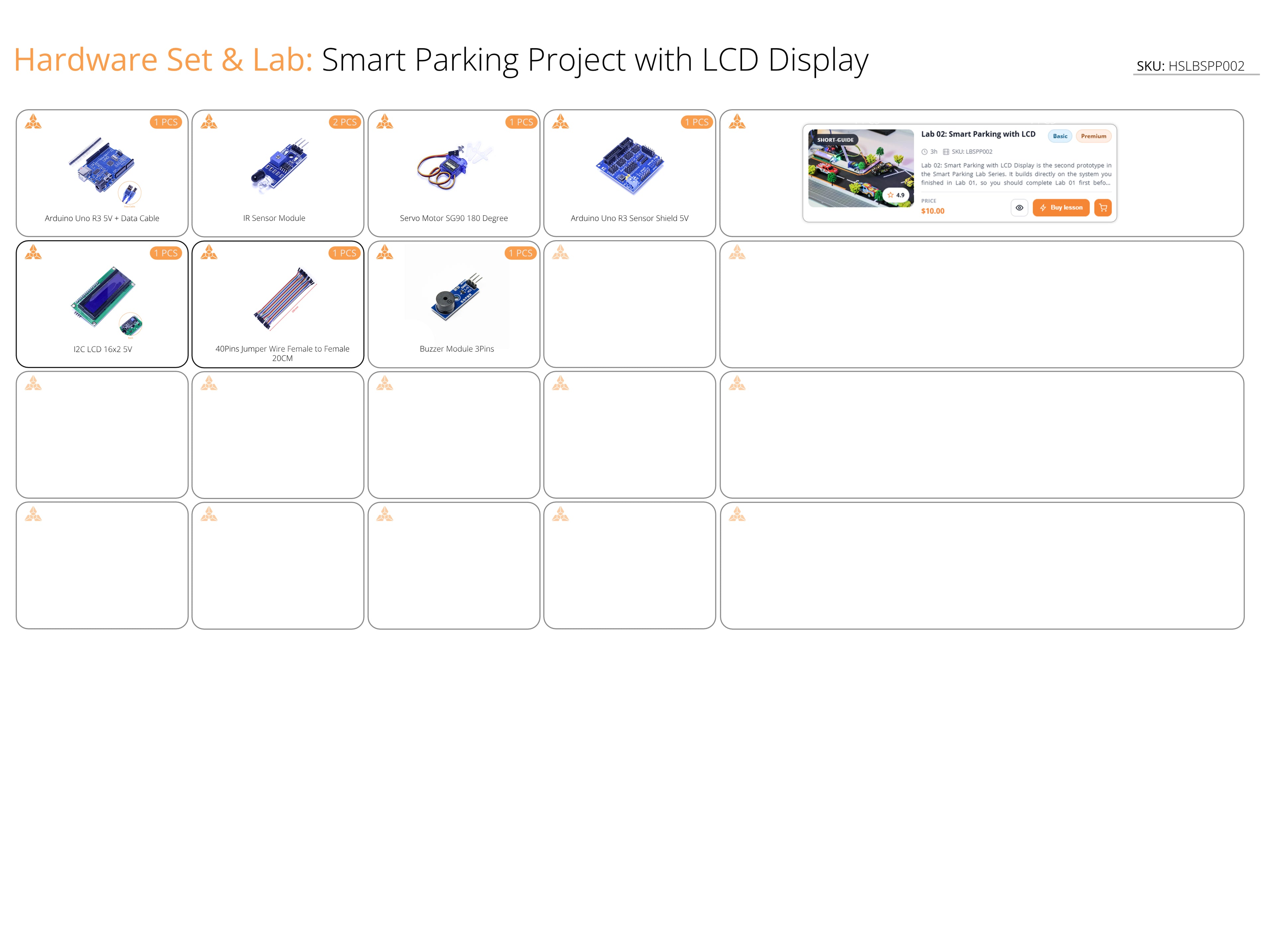 Hardware Set + Lab 02: Smart Parking with LCD Display