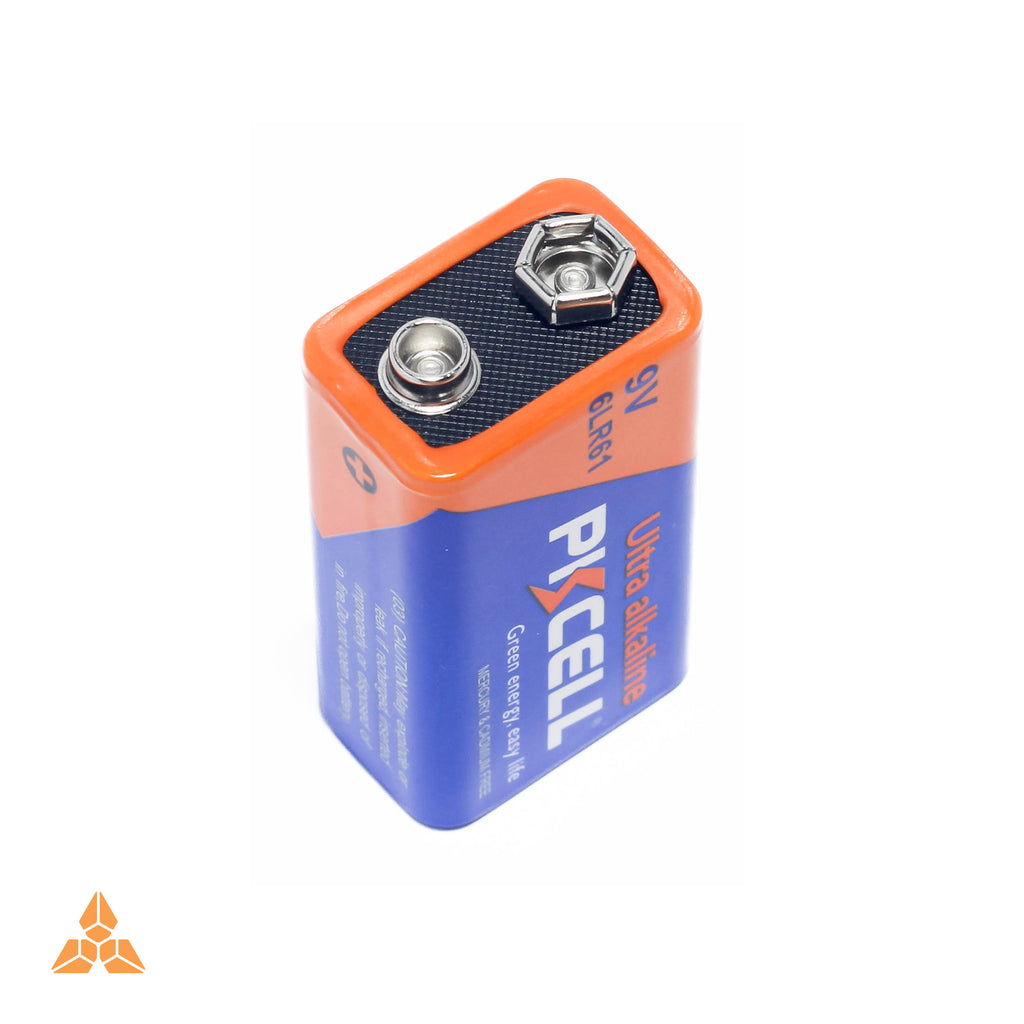 PKCELL 9V Battery Alkaline carbon battery 6LR61 Extra Heavy Duty