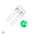 អំពូល LED ពណ៌បៃតង 5MM F5 ក្បាលមូលថ្លា 10 ដុំ