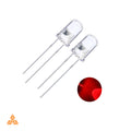 5MM F5 Red LED Transparent Round Head 10pcs